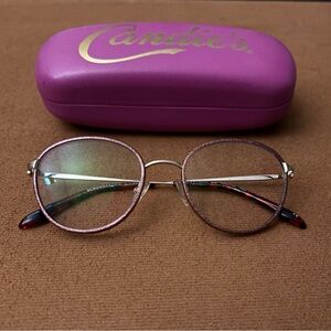 Candie's Glittery Red Round Glasses